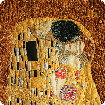 Spojenie vrstiev deky Klimt-Bozk