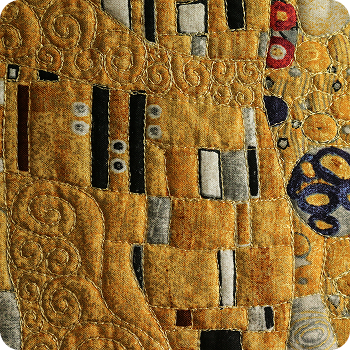 Quiltovanie deky Klimt-Bozk