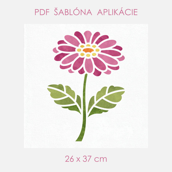 Šablóna-Gerbera-26x37cm