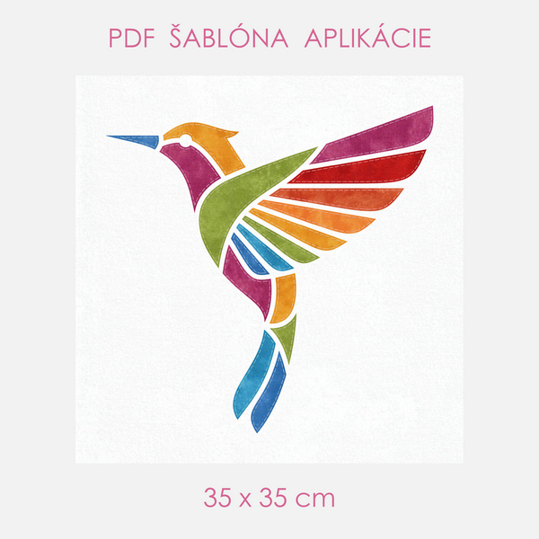 Šablóna-Kolibrík-35x35cm-2