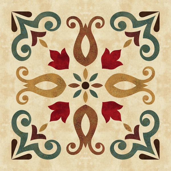 Šablóna-Ľudový vzor-36x36cm-1