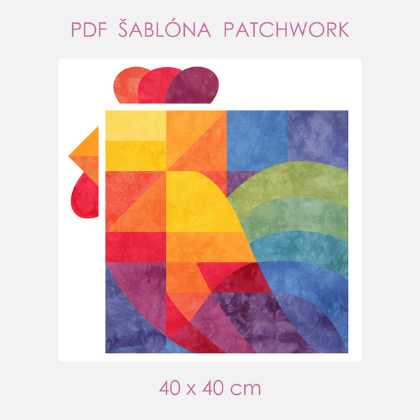 Šablóna-Moderný Kohút-40x40cm