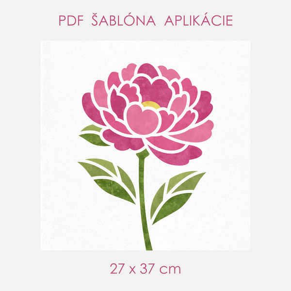 Šablóna-Pivónia-27x37cm