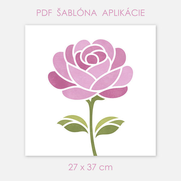 Šablóna-Ruža-27x37cm