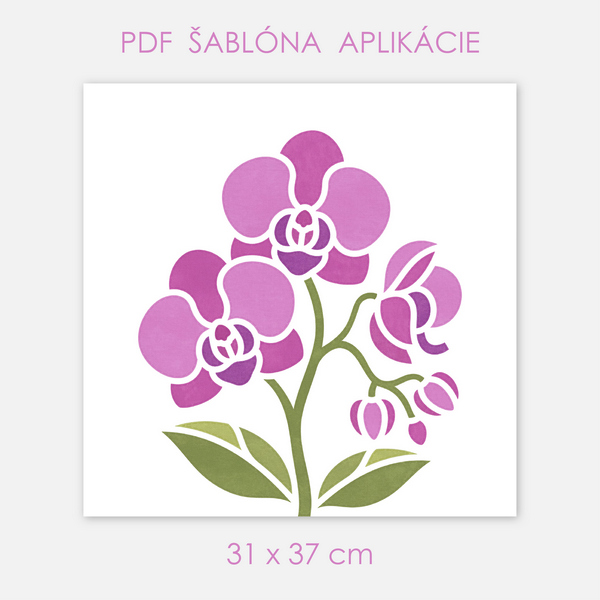 Šablóna-Orchidea-31x37cm