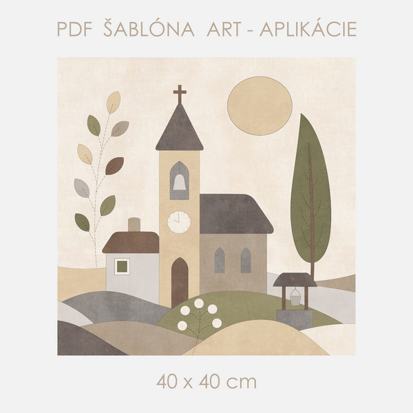 Šablóna-Chalúpky-40x40cm-5B
